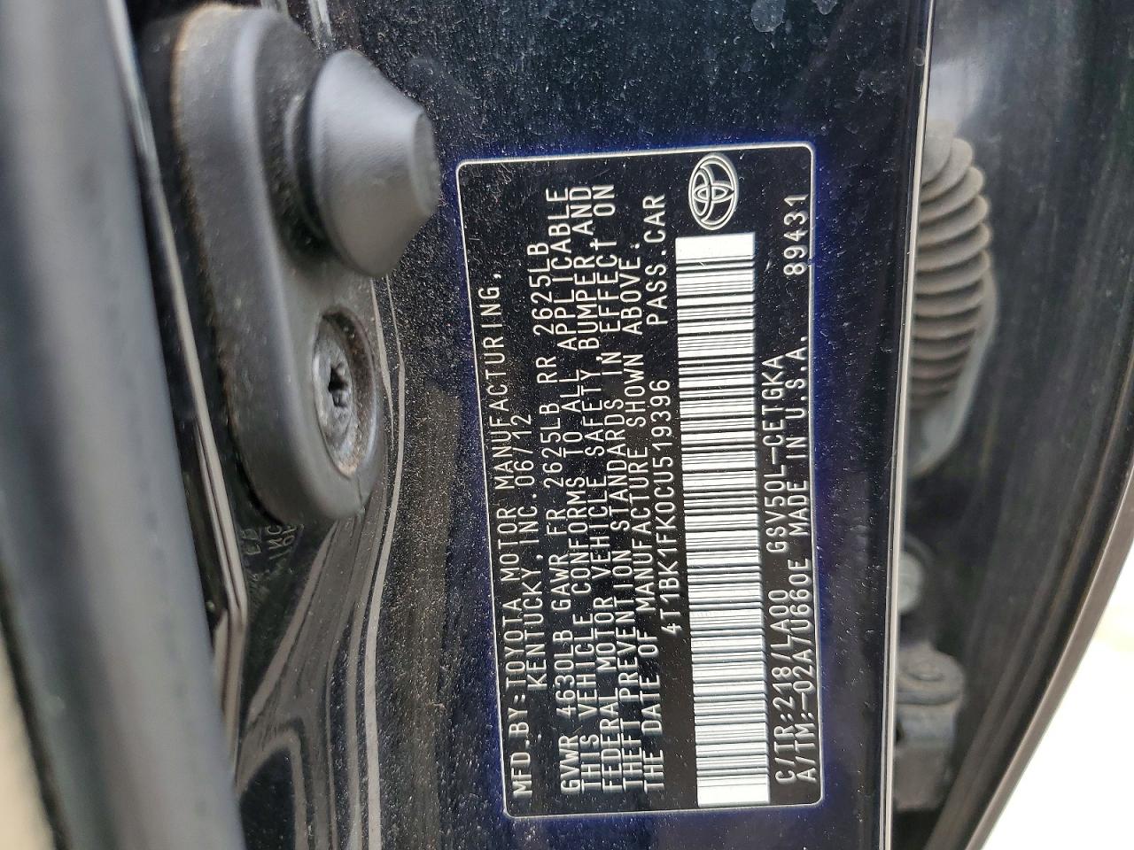 Toyota Camry Xle V6