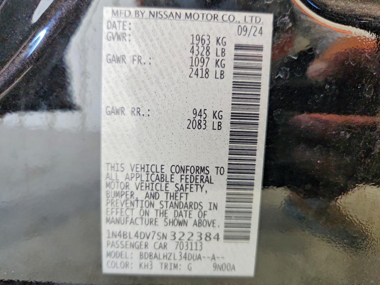 Nissan Altima Sv