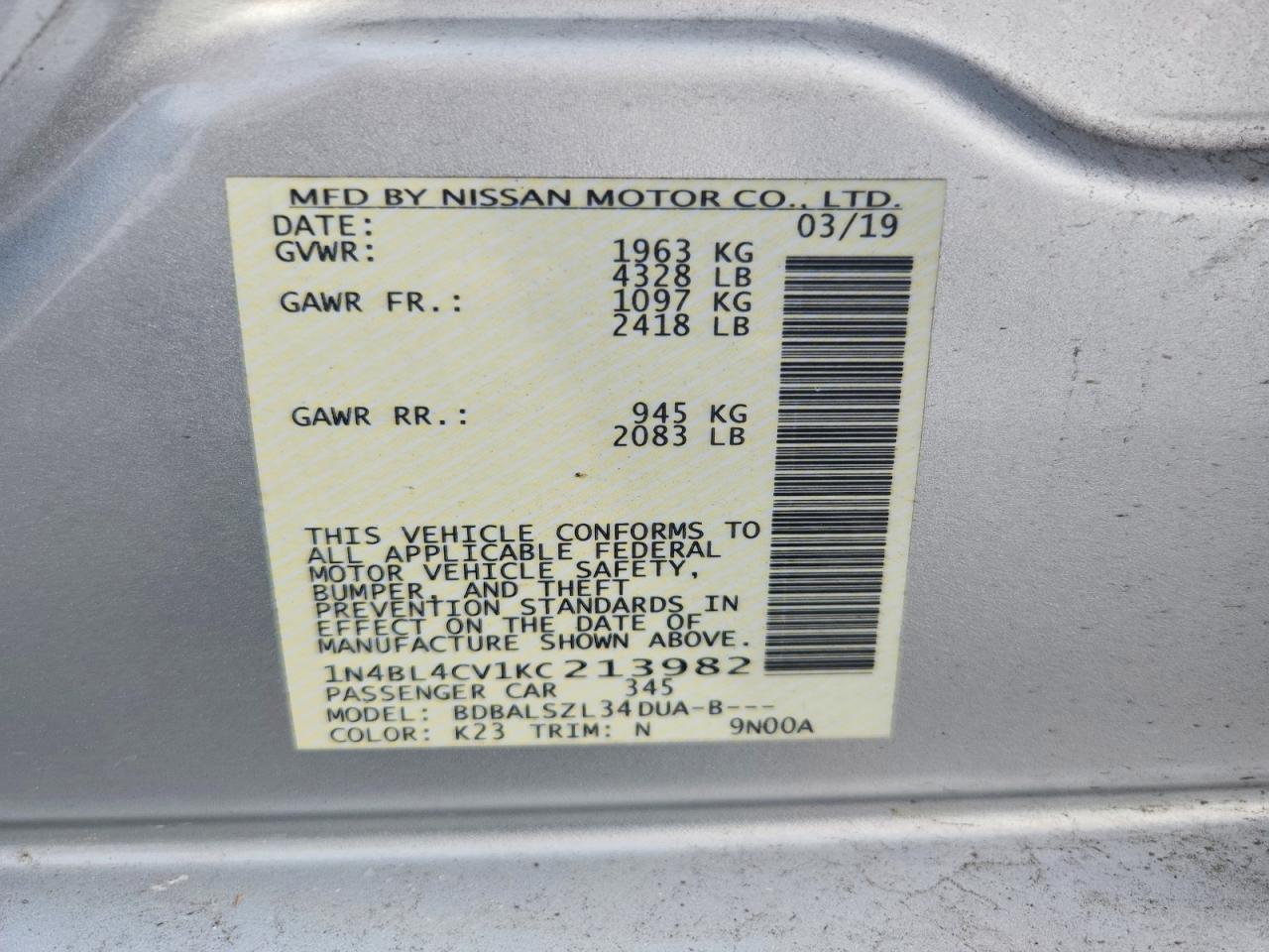 Nissan Altima Sr