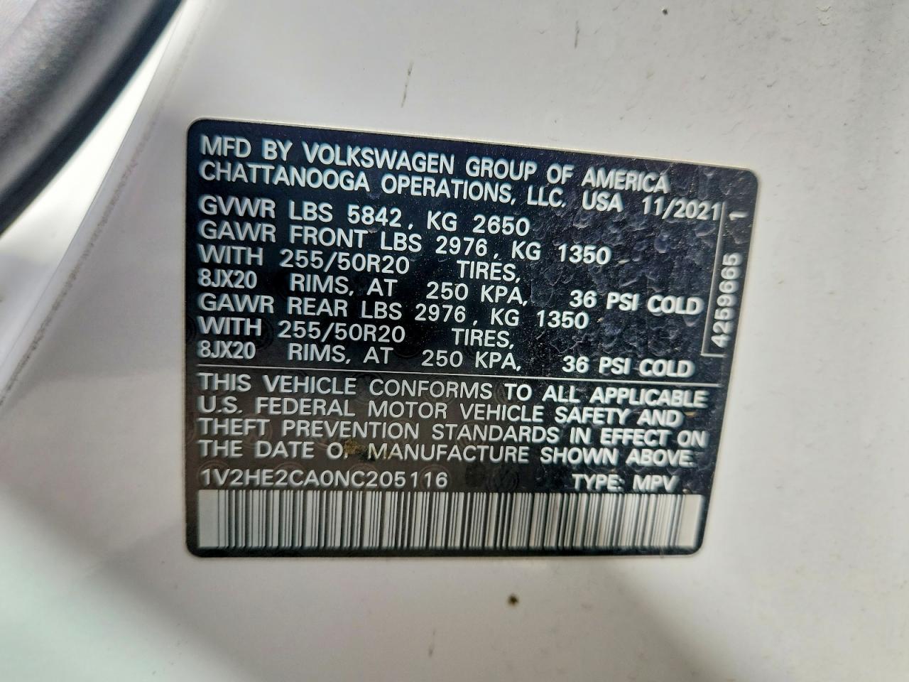 Volkswagen Atlas Se