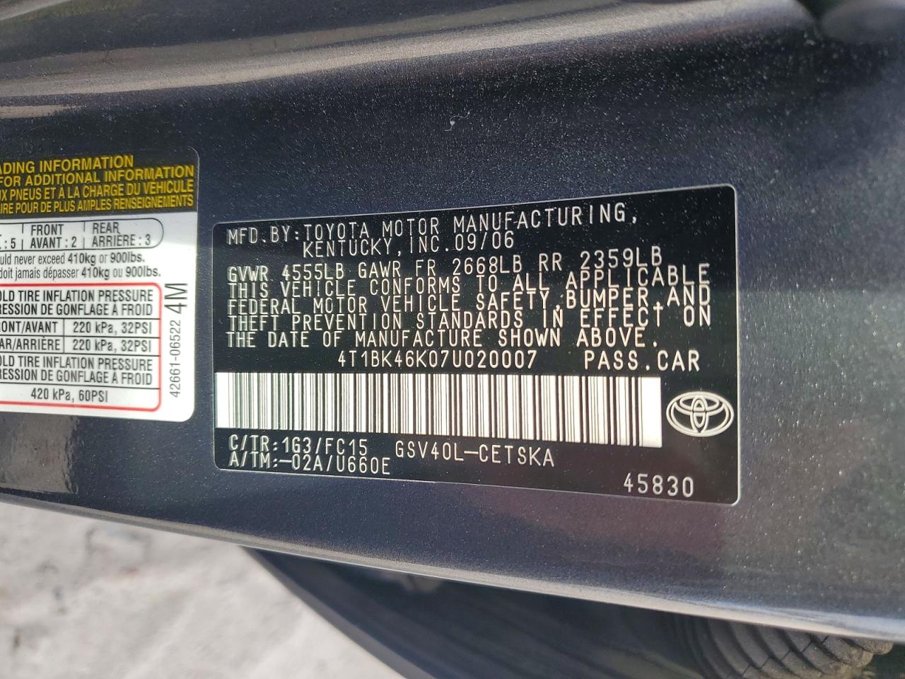 Toyota Camry Se V6