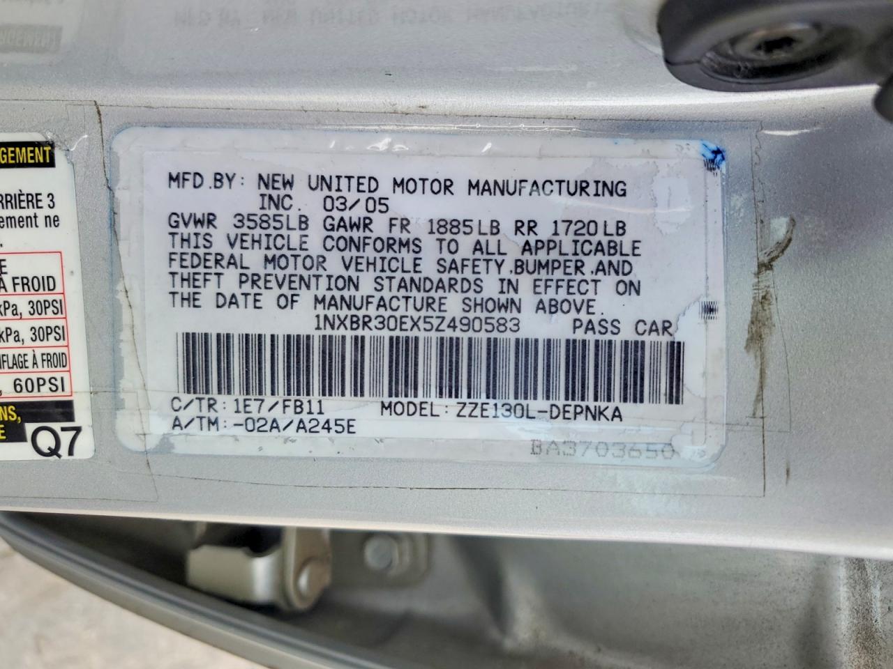 Toyota Corolla Le