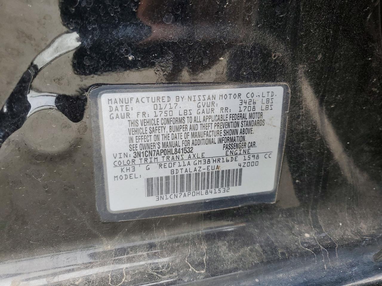 Nissan Versa 1.6 S Plus
