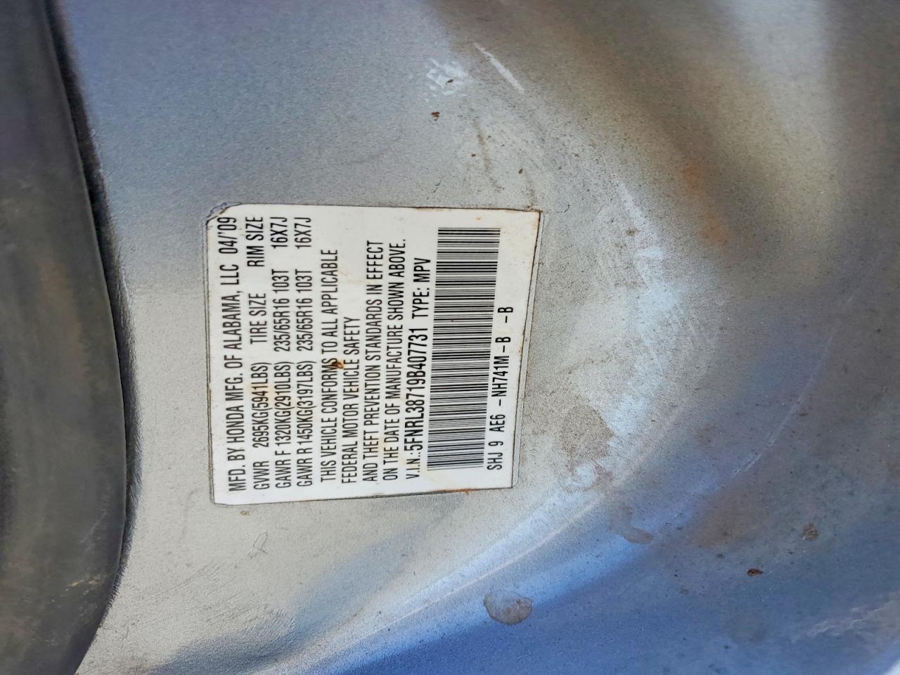 Honda Odyssey Exl