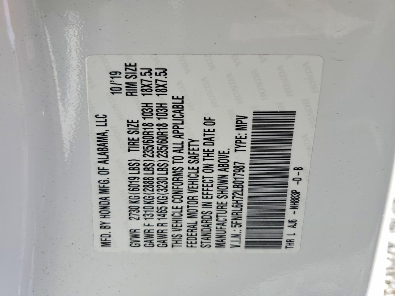 Honda Odyssey Exl