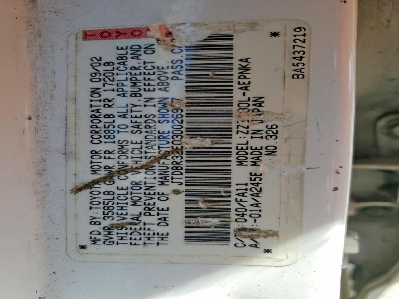 Toyota Corolla Le