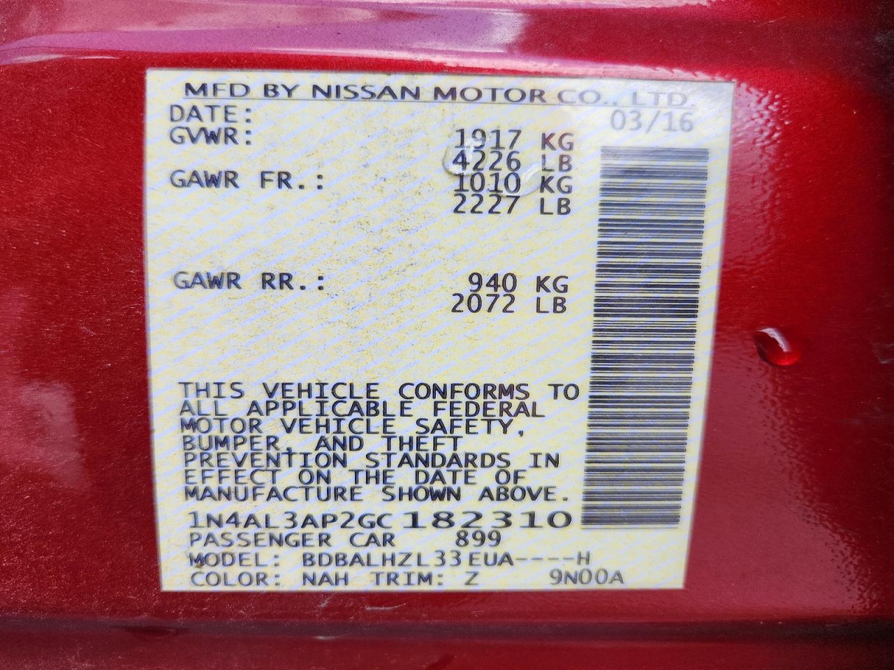 Nissan Altima 2.5 Sr