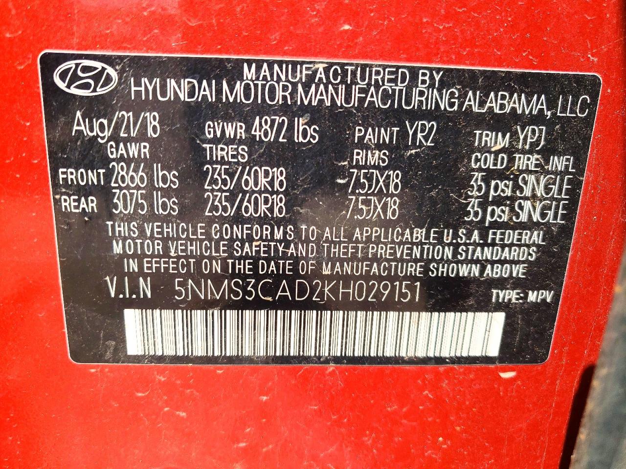 Hyundai SANTA FE Sel Plus 2.4l