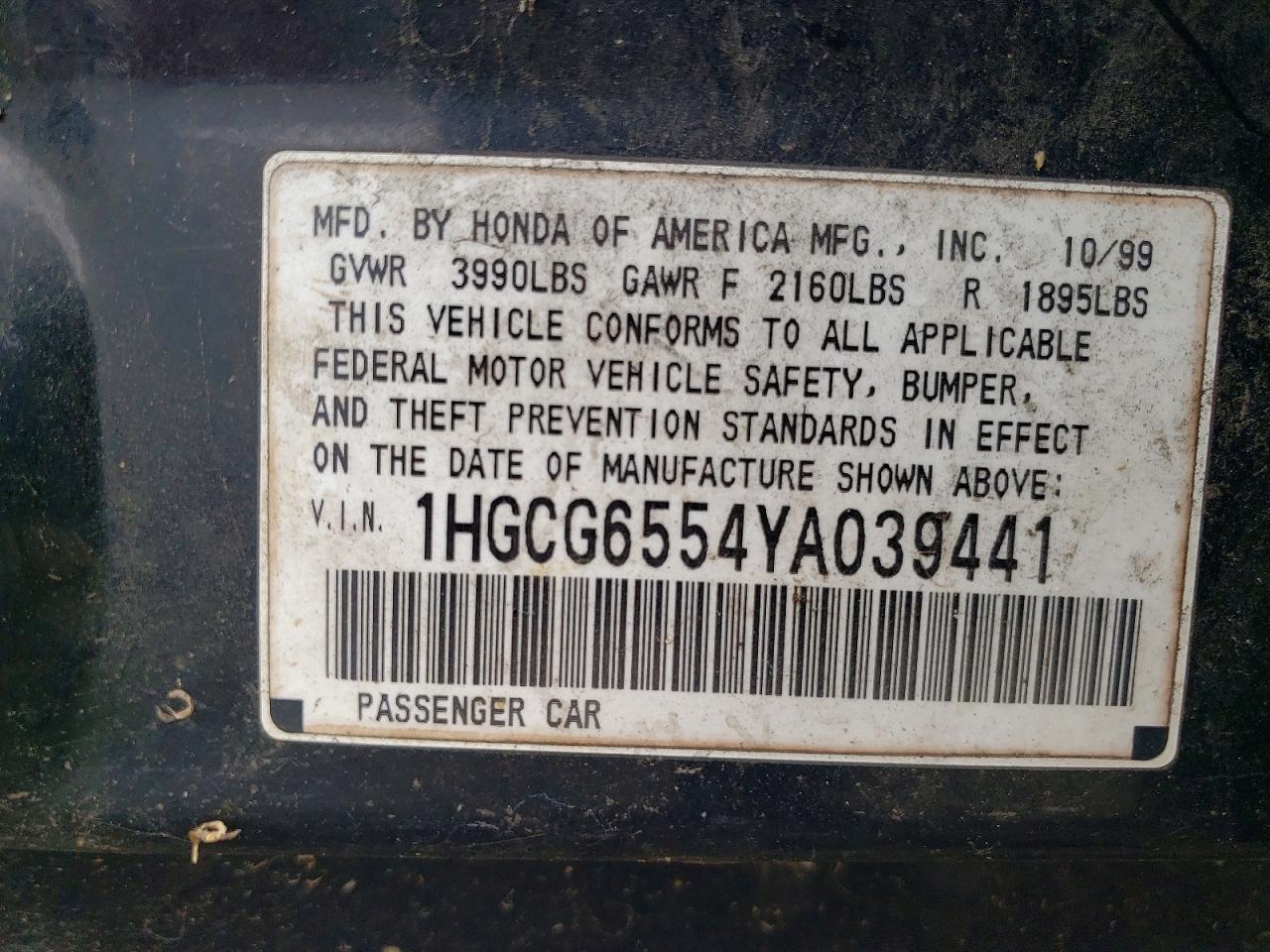 Honda Accord Lx
