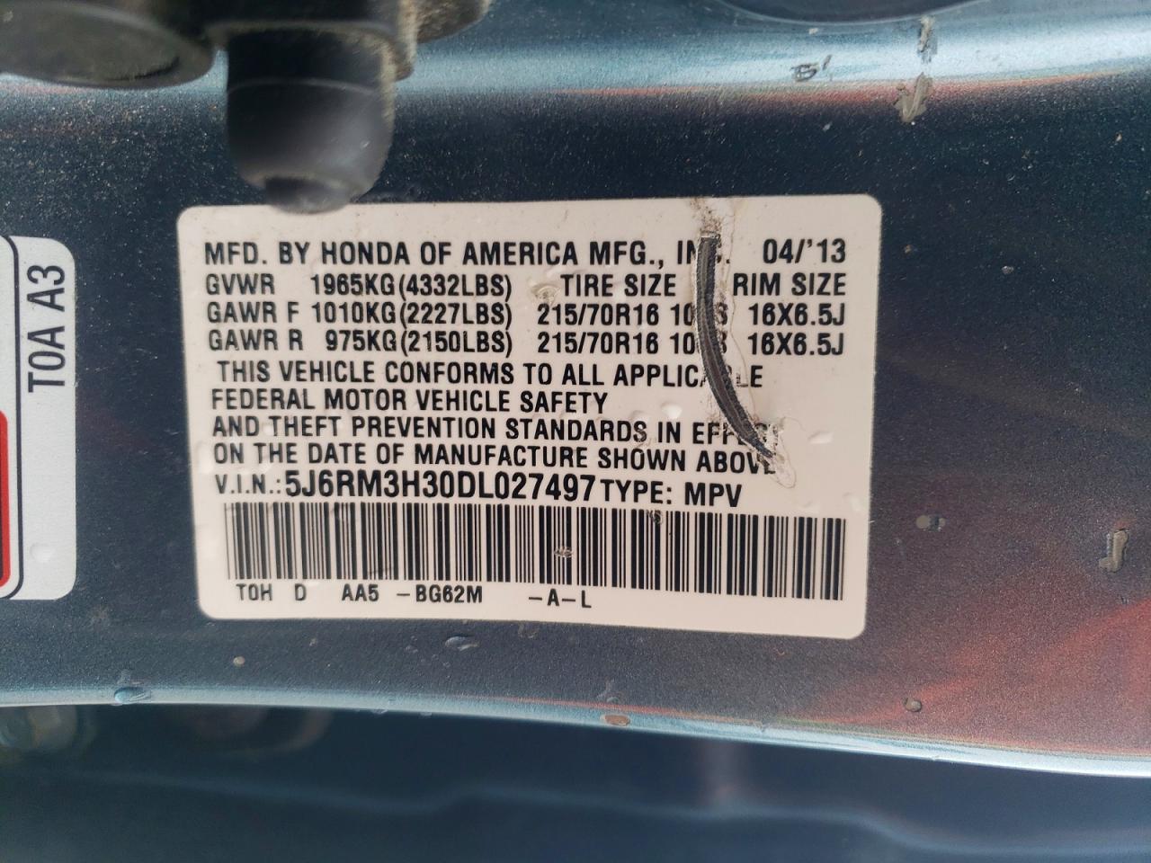 Honda Crv Lx