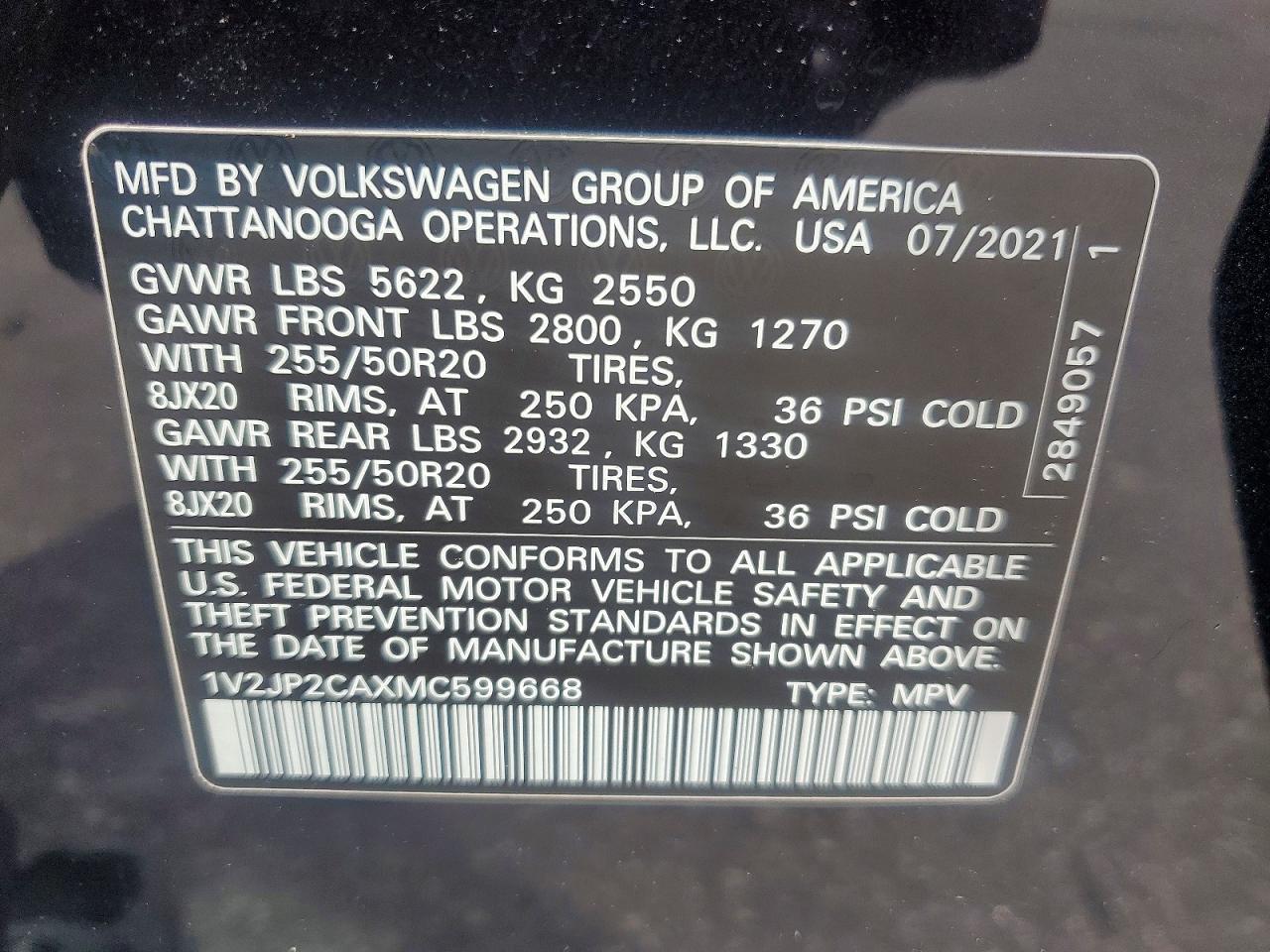 Volkswagen Atlas Se