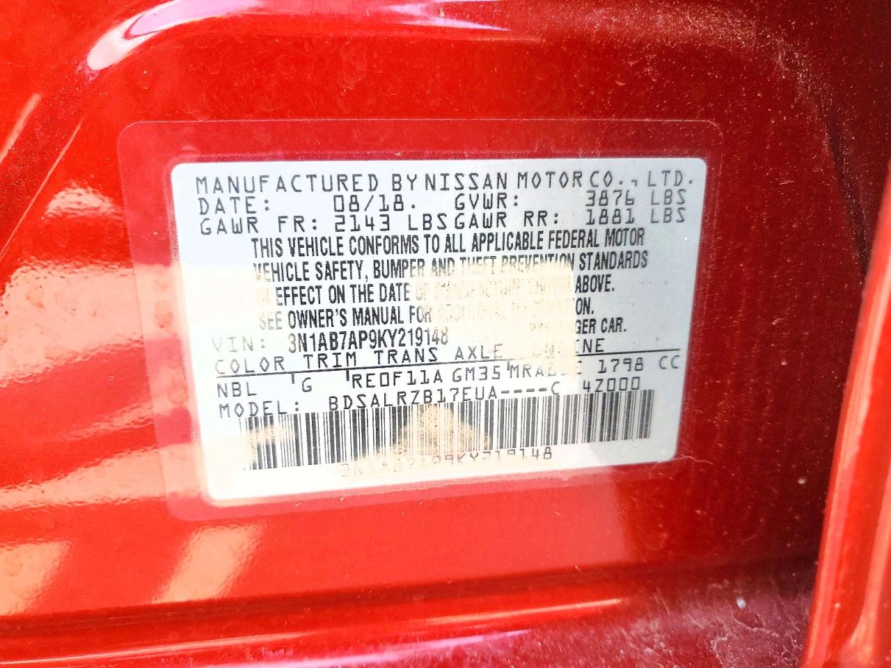 Nissan Sentra 1.8s