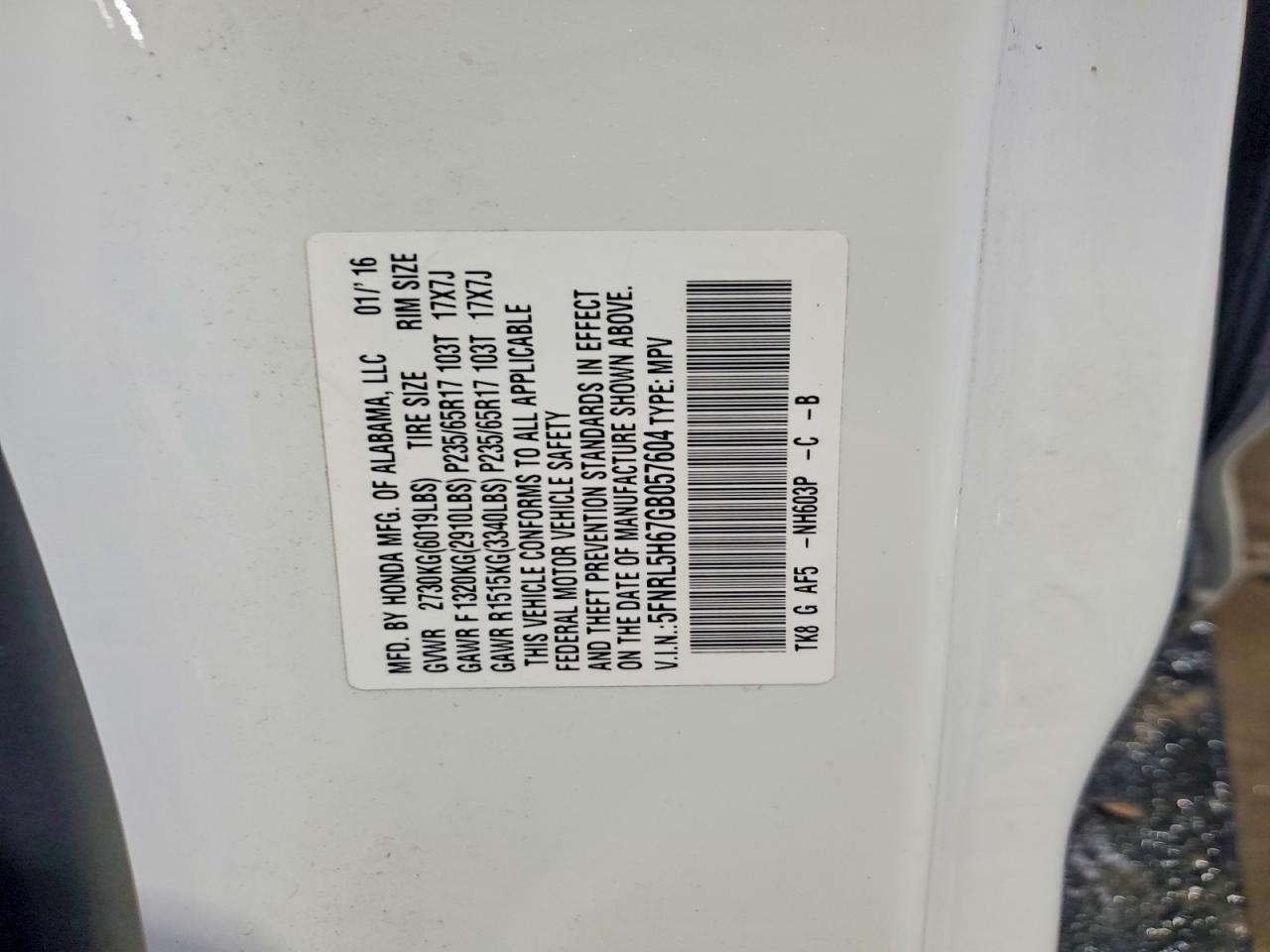 Honda Odyssey Exl