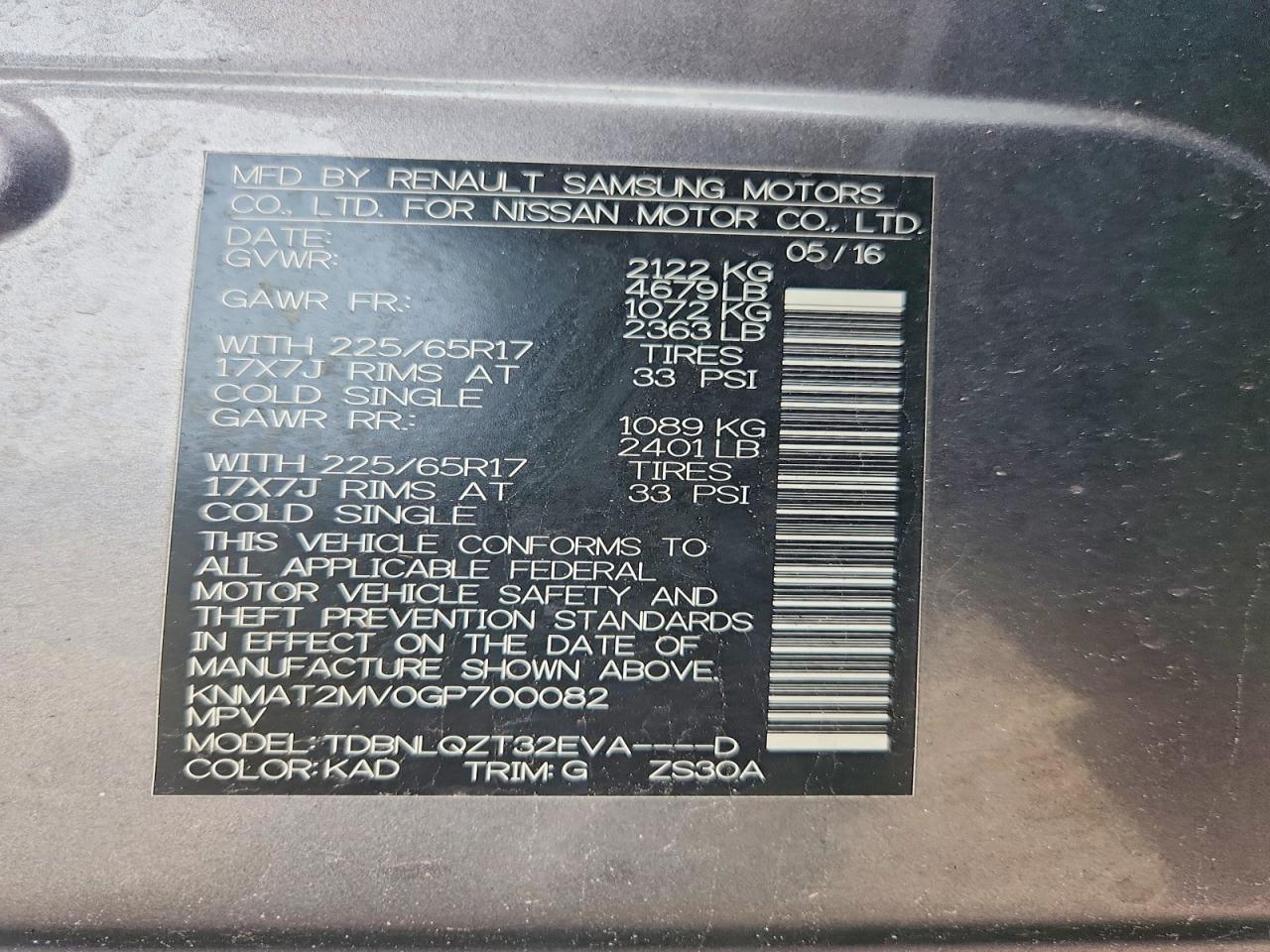 Nissan Rogue Sv