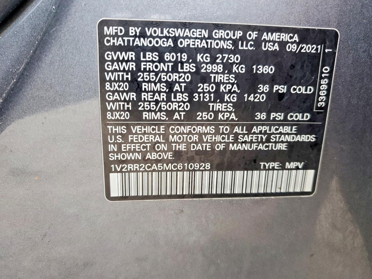 Volkswagen Atlas Se