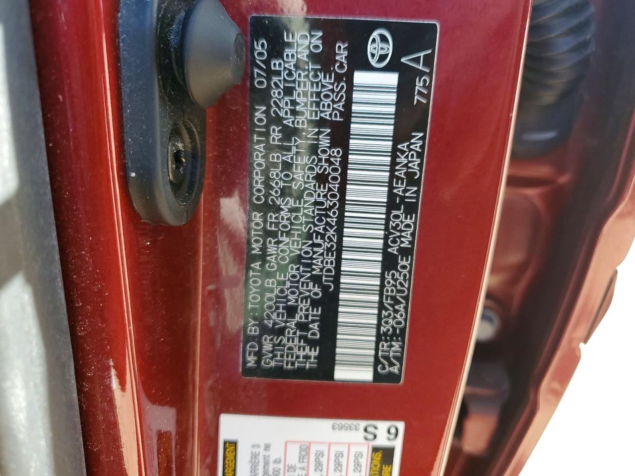 Toyota Camry Le