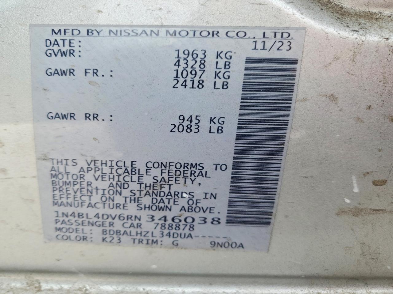 Nissan Altima Sv