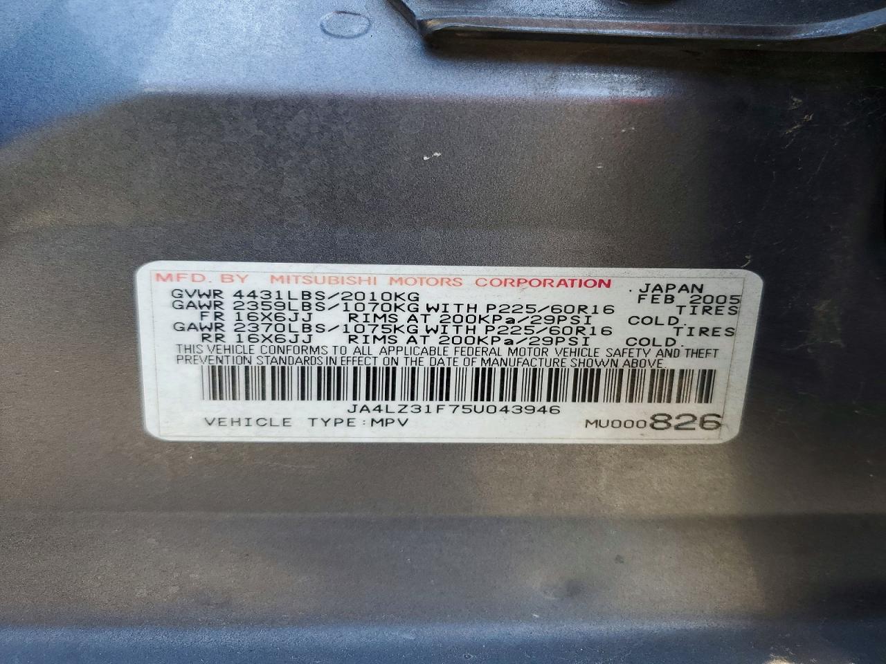 Mitsubishi Outlander Ls