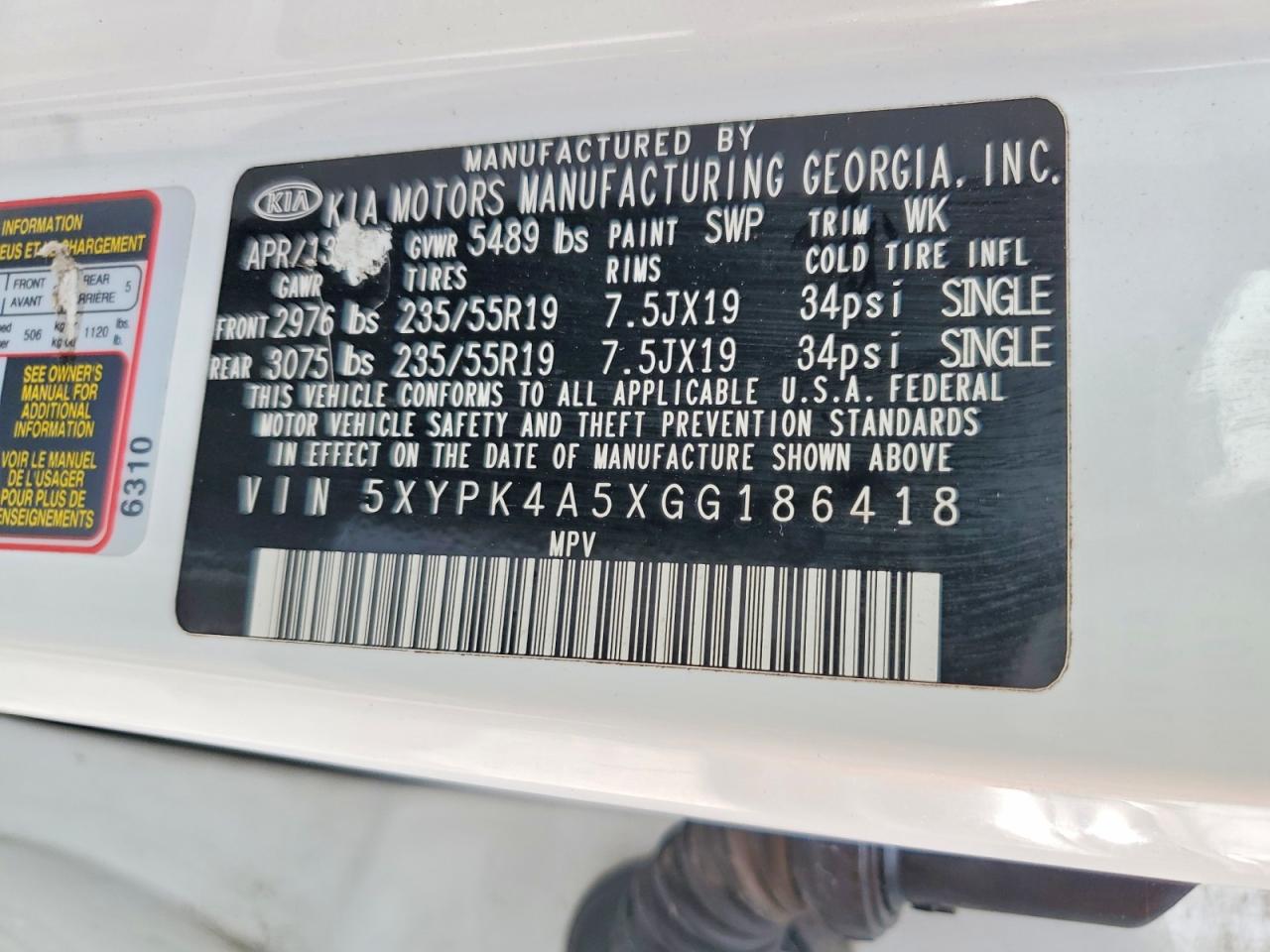Kia Sorento Sx V6