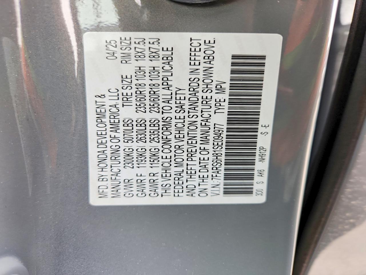 Honda Crv Sport-l
