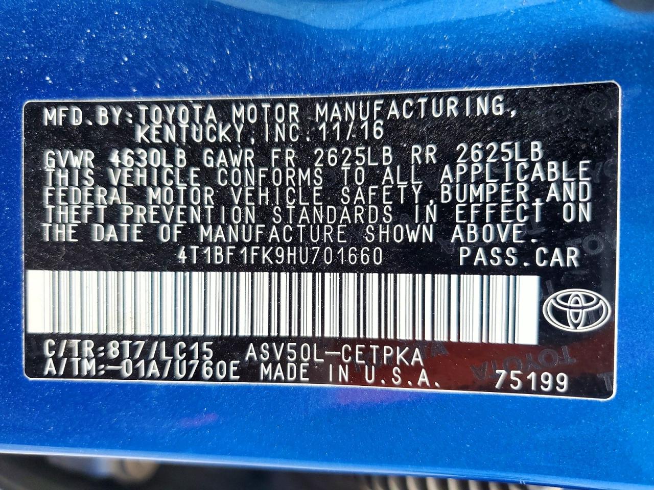 Toyota Camry Xse
