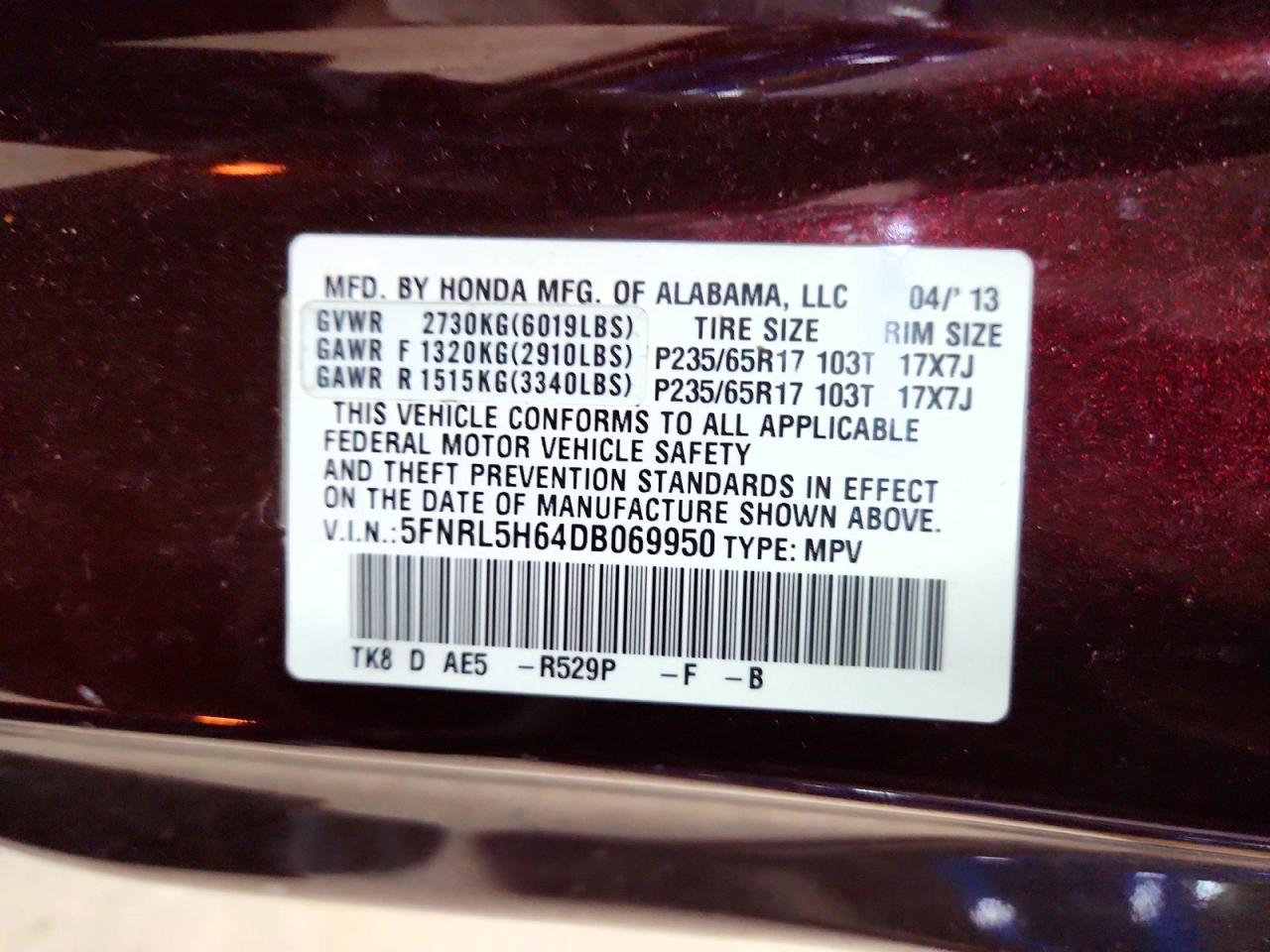 Honda Odyssey Exl