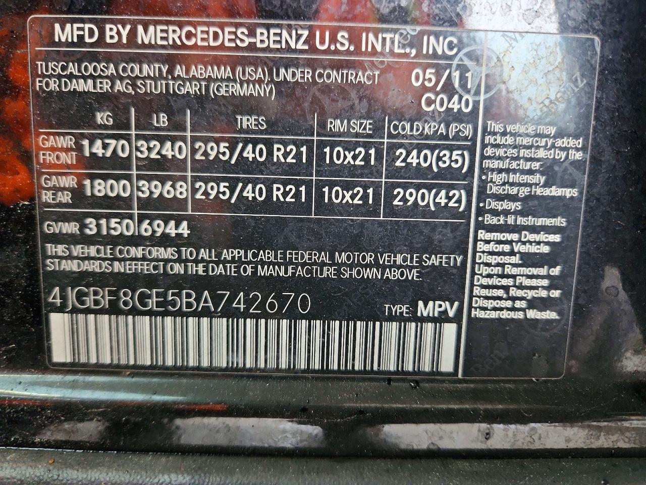 Mercedes-Benz G-Class 550 4matic