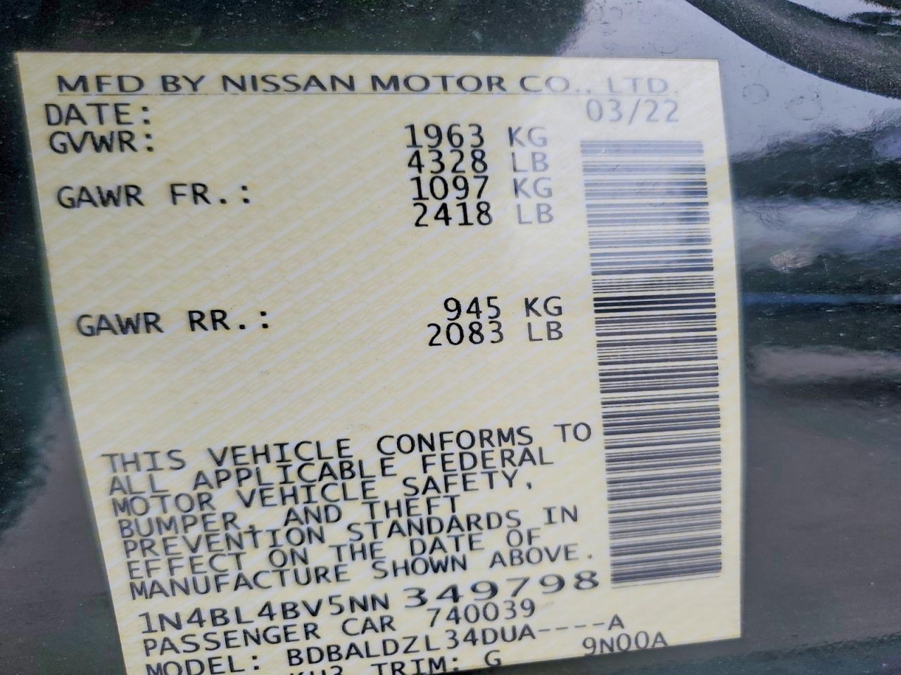 Nissan Altima 2.5 S