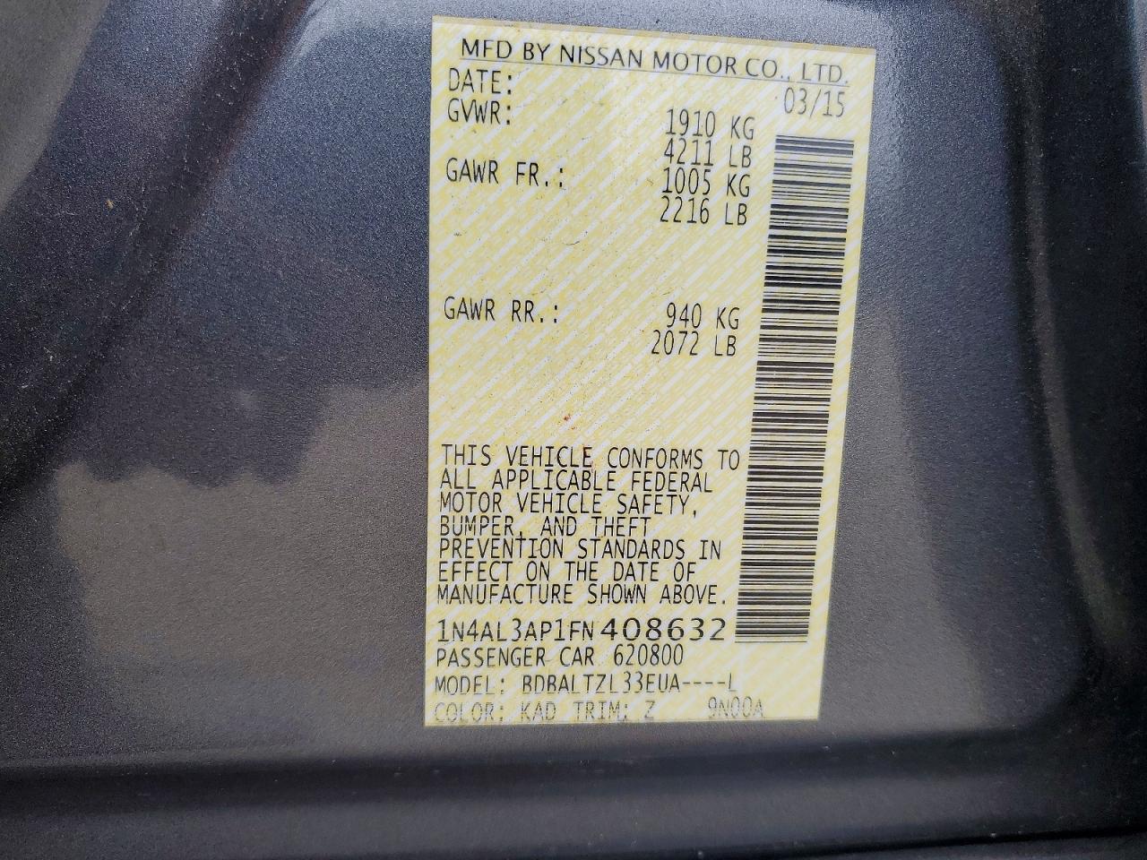 Nissan Altima 2.5 Sl