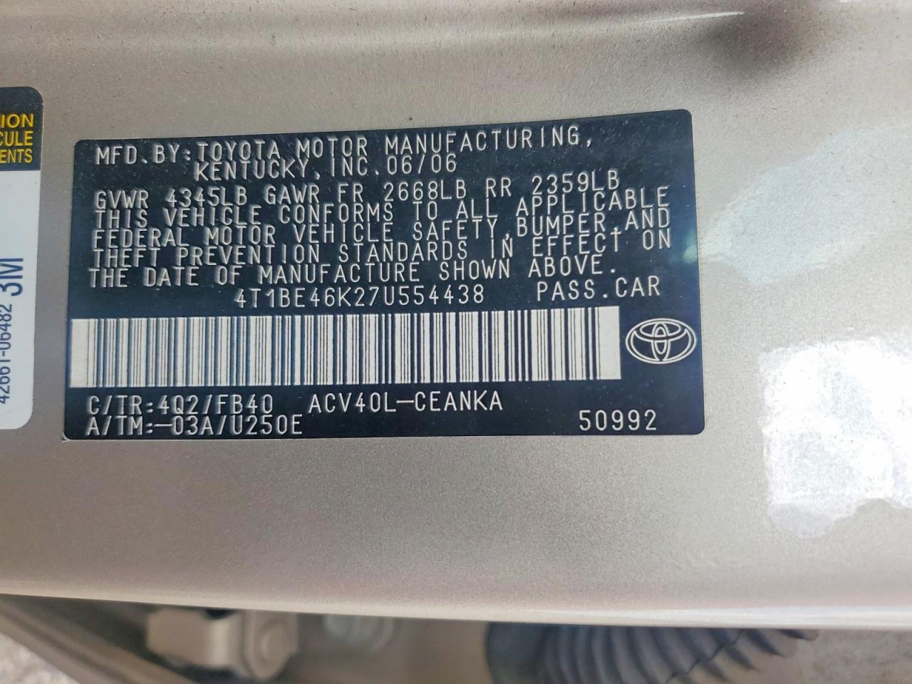 Toyota Camry Le