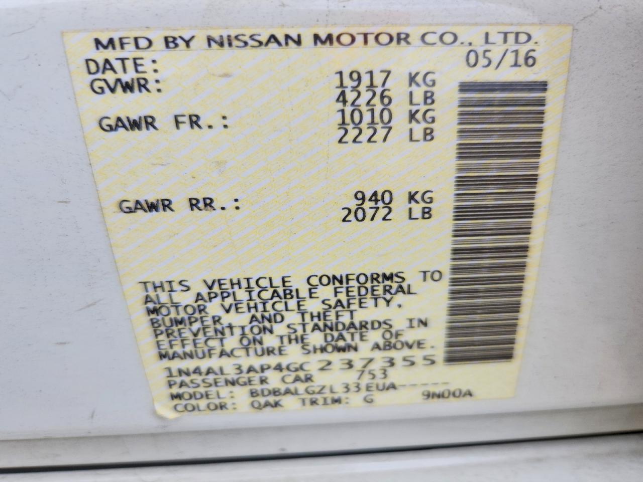 Nissan Altima 2.5 S