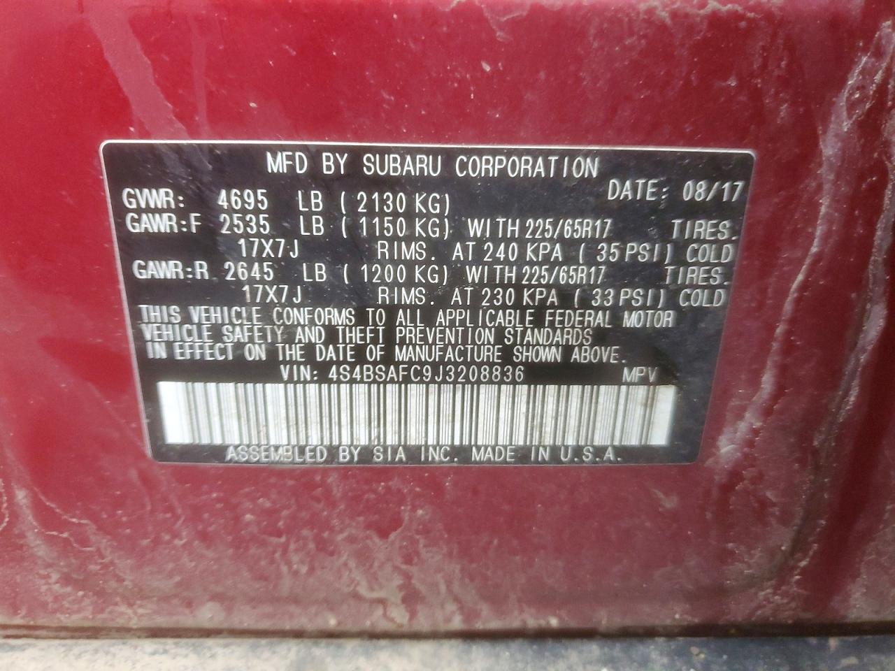 Subaru Outback 2.5i Premium