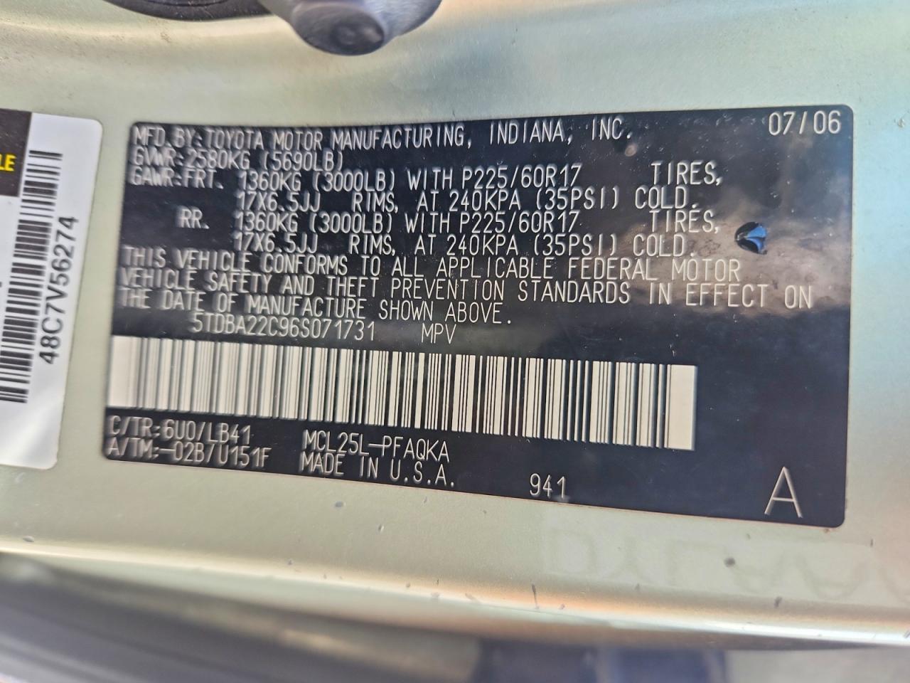 Toyota Sienna Xle