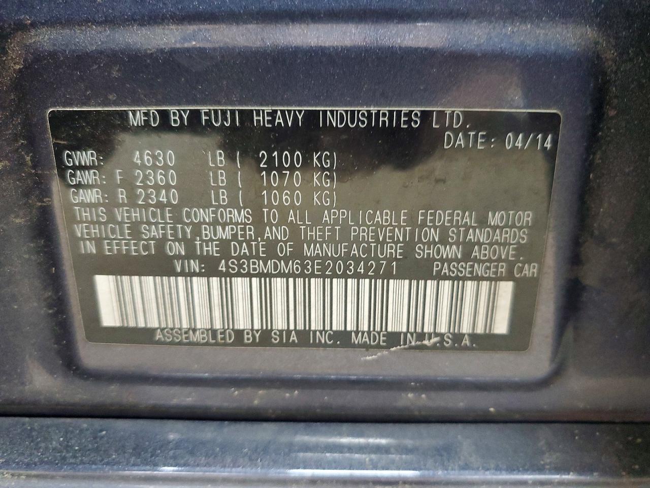 Subaru Legacy 3.6r Limited