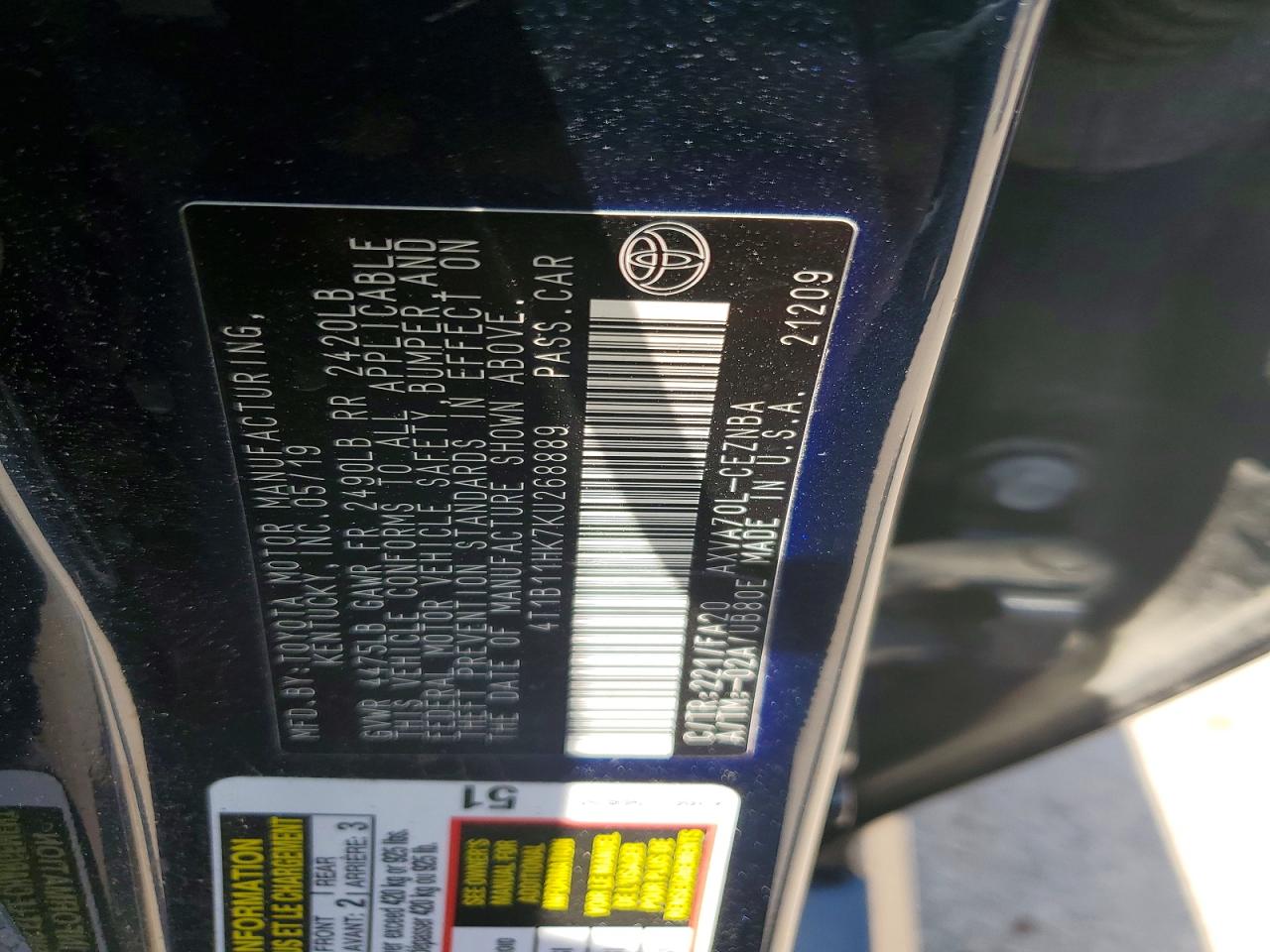 Toyota Camry Le