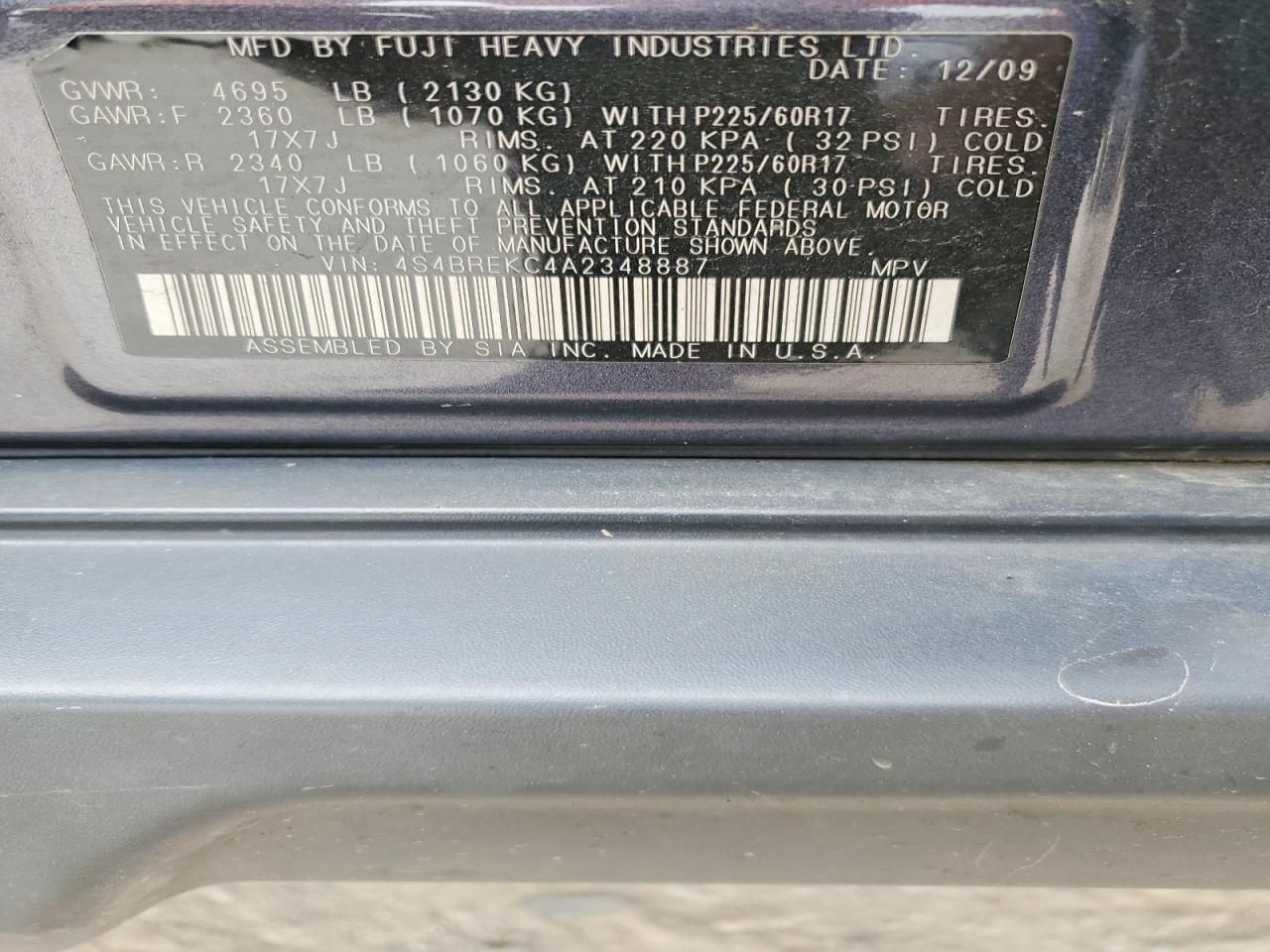 Subaru Outback 3.6r Limited