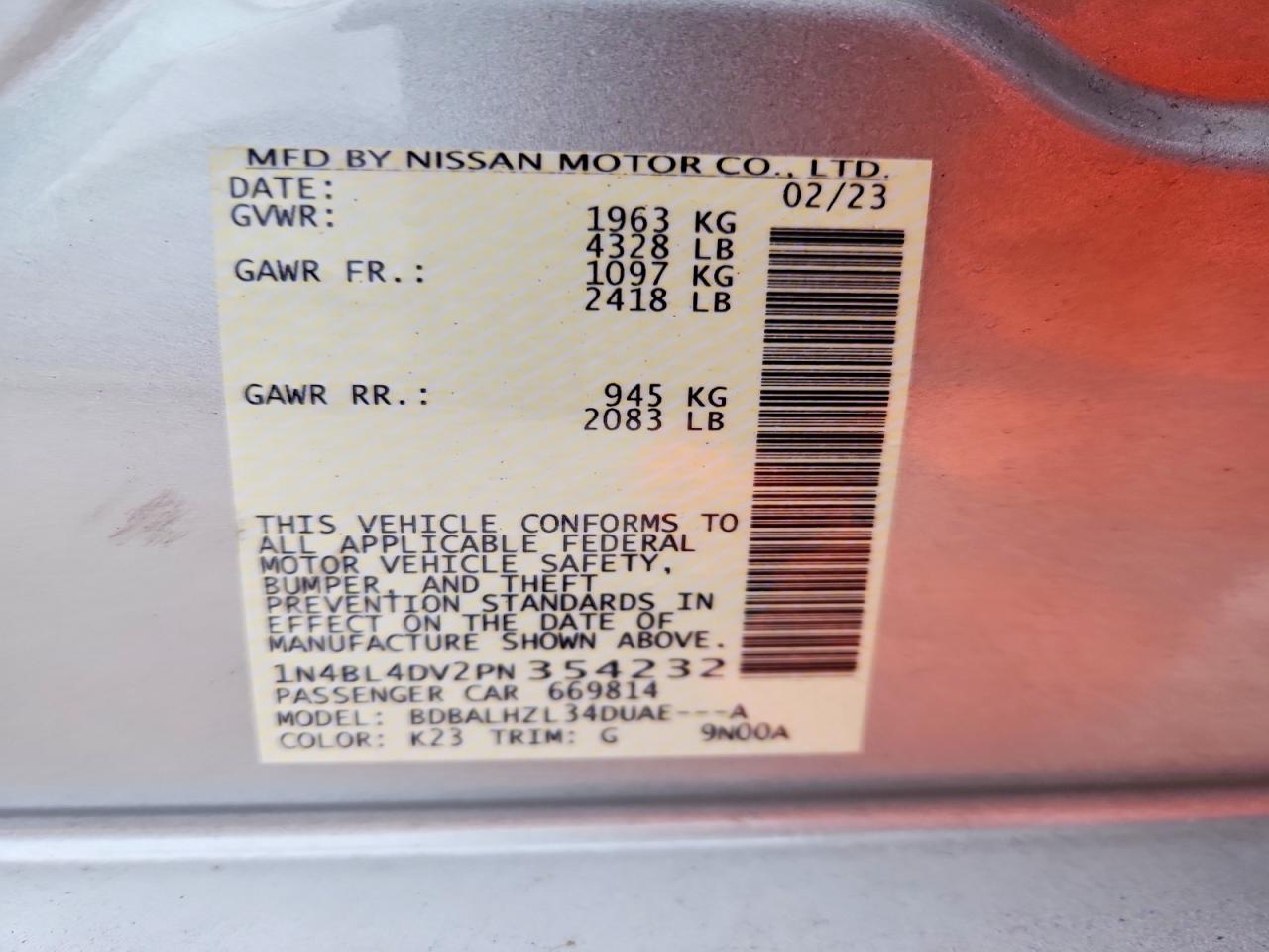 Nissan Altima 2.5 Sv