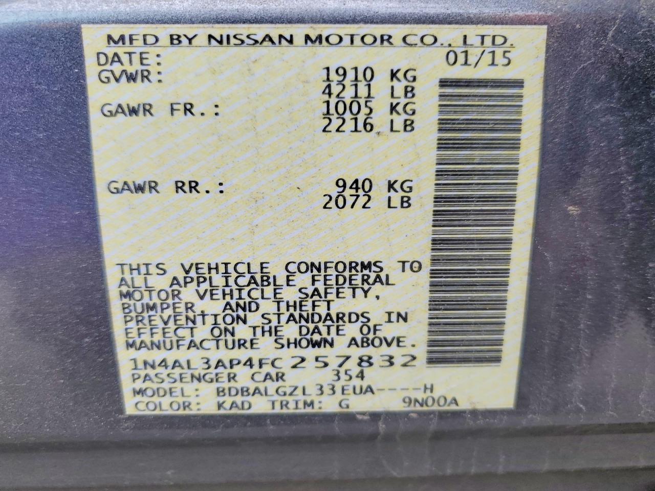 Nissan Altima 2.5 S