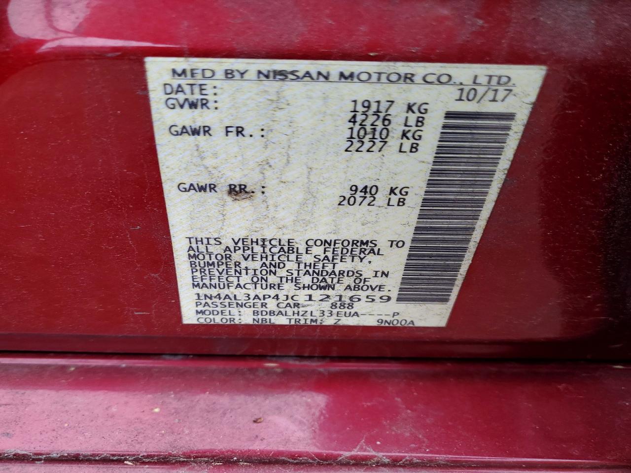 Nissan Altima 2.5 Sr