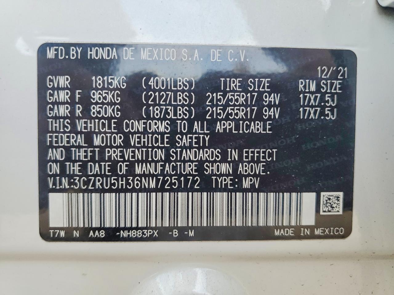 Honda HR-V Lx