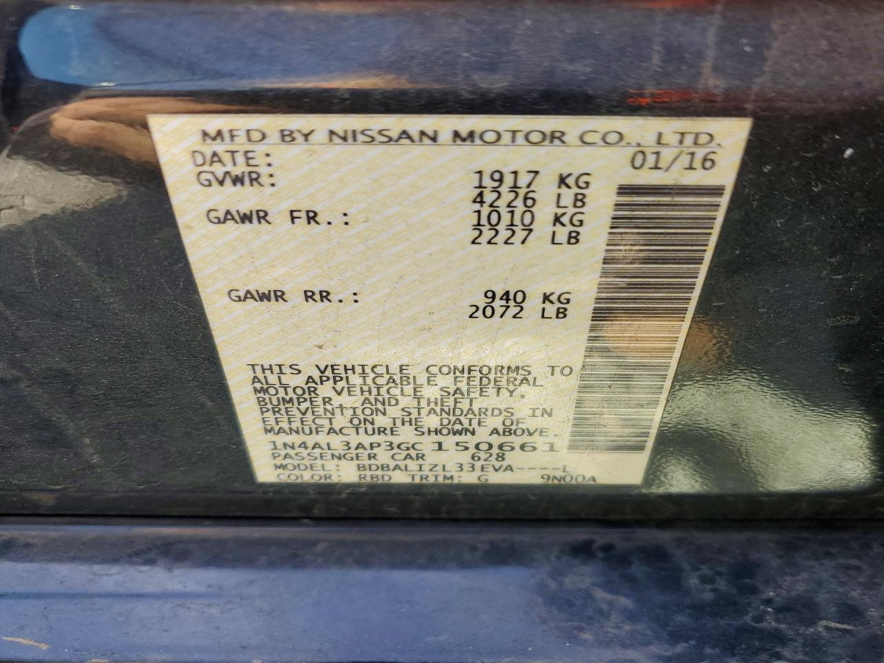 Nissan Altima 2.5 Sv