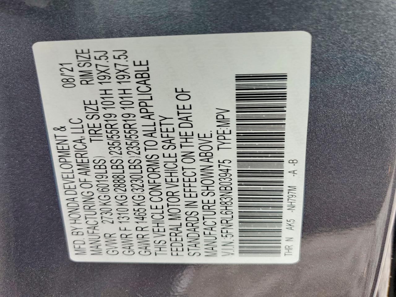 Honda Odyssey Touring