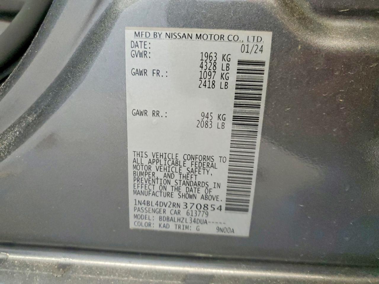 Nissan Altima Sv