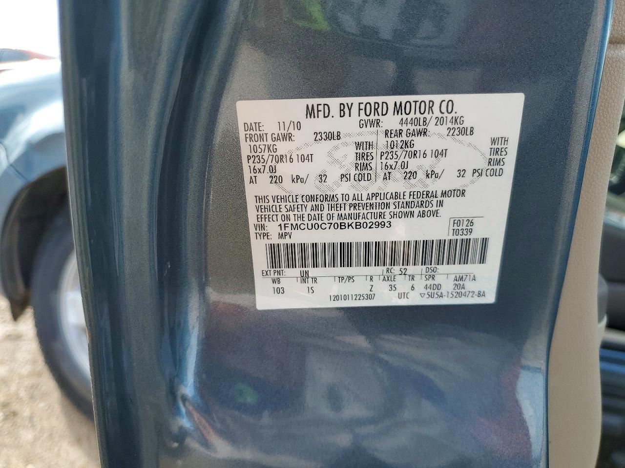 Ford Escape Xls
