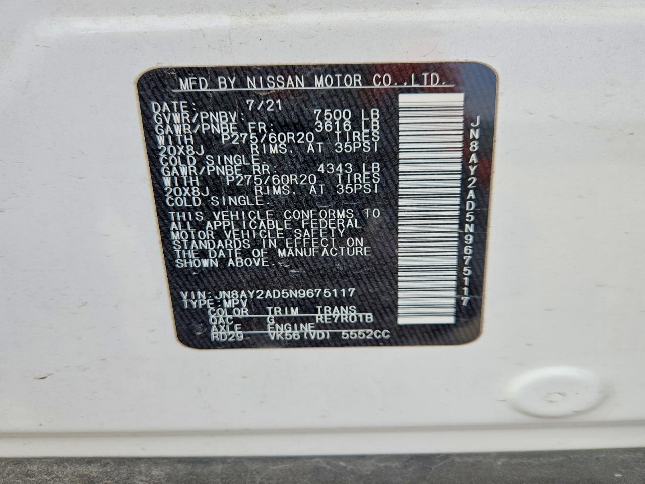 Nissan Armada Sv