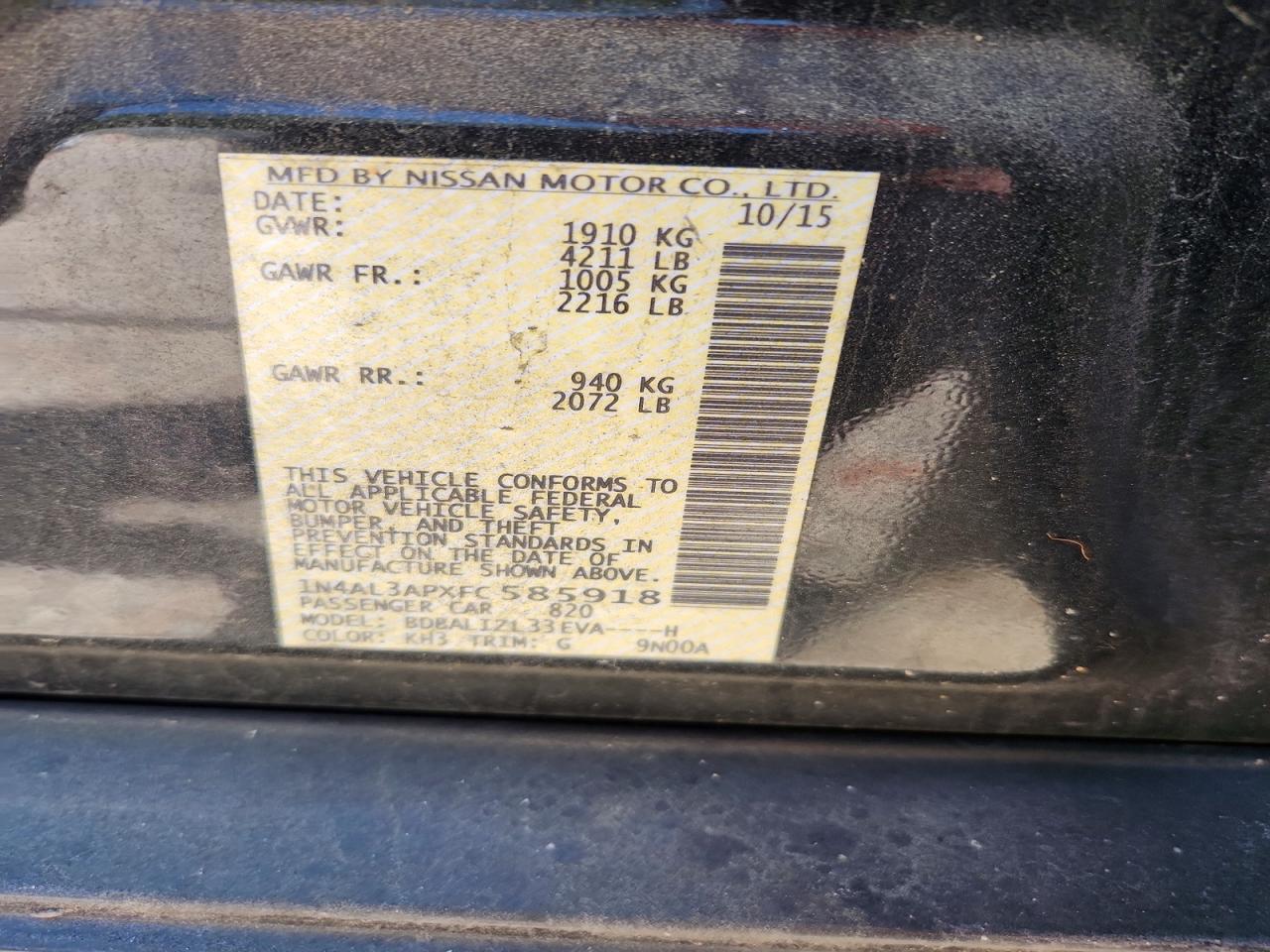 Nissan Altima 2.5 Sv