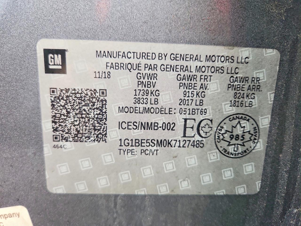 Chevrolet Cruze Lt
