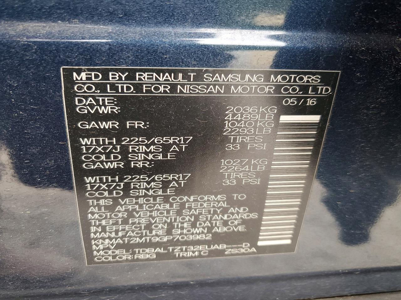 Nissan Rogue Sv