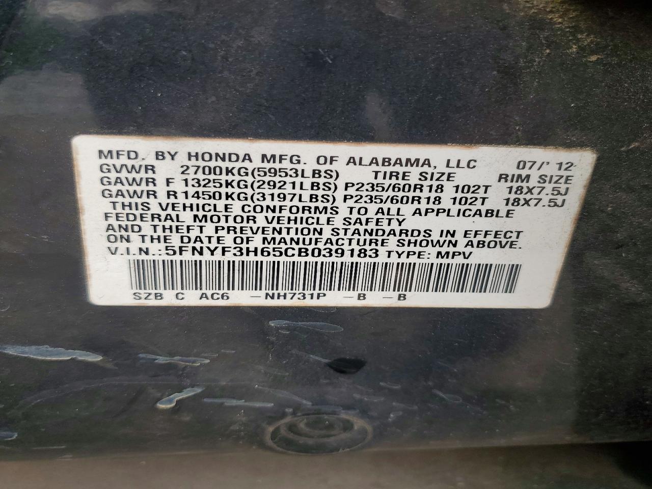 Honda Pilot Exl