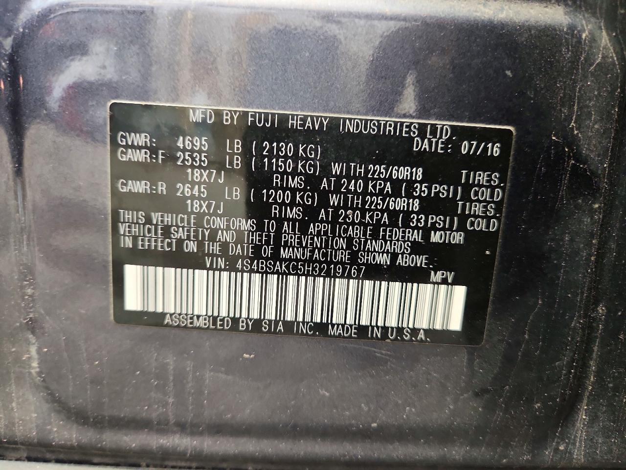 Subaru Outback 2.5i Limited